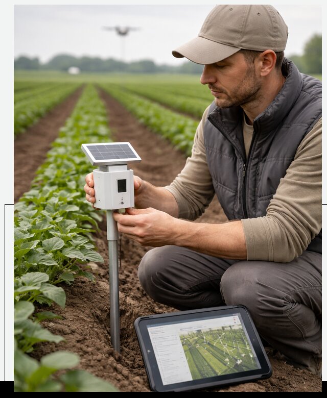 IoT мониторинг сельскохозяйственных полей и контроля в Южноуральске