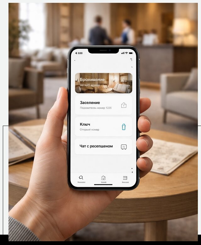 Мобильное приложение для гостей отеля в Южноуральске, управление сервисом